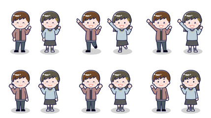 Fototapeta premium 私服の10代の男女 02