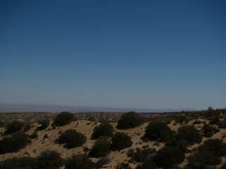 view of the desert from the road