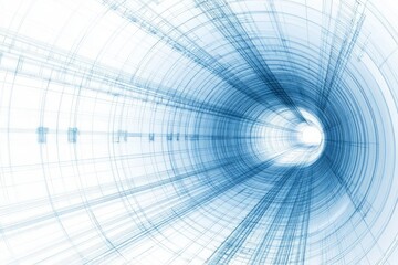 Obraz premium Abstract Architectural Tunnel Design: A Futuristic Blueprint