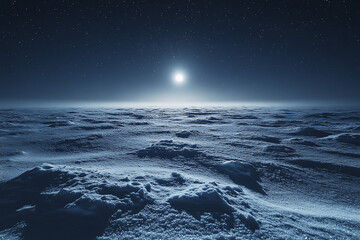 Beautiful background on a Christmas theme with snowdrifts, snowfall and a blurred background
