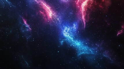 Fototapeta premium Stunning Dark Space Illuminated by Vibrant Colorful Aurora, Backdrop of Cosmic Beauty and Mystical Night Sky