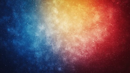 Obraz premium Cosmic nebula with blue, orange, and red hues.