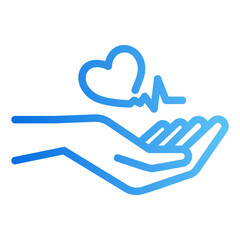hand heart Gradient icon