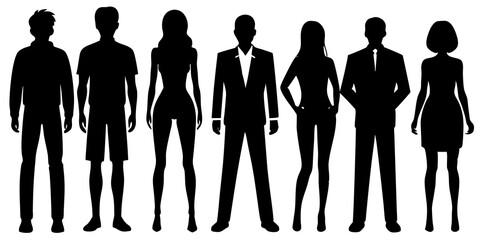 Modern Flat Style People Collection with Unique Character Designs