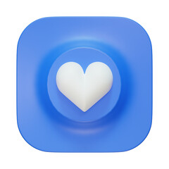 3d like love icon