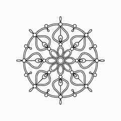 simple mandala art, Design for wallpaper Paint shirt and tile Sticker Design, vector