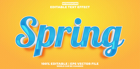 Spring editable text effect in modern trend style