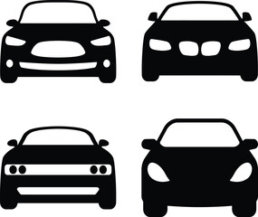 Obraz premium Car Taxi Icon with Modern Design for Apps, Transportation Services, and Branding