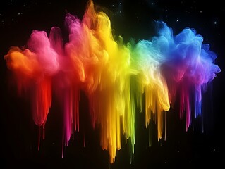 Vibrant Colorful Cloudscape Abstract Art Design