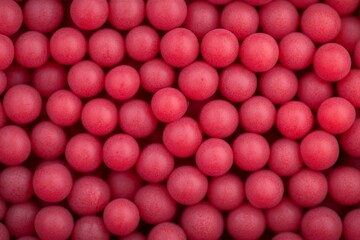 Close-up of vibrant red spheres, a beautiful food pattern