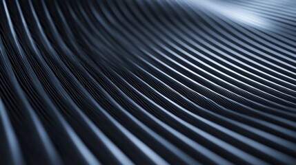 Abstract dark gray metallic wave texture background.