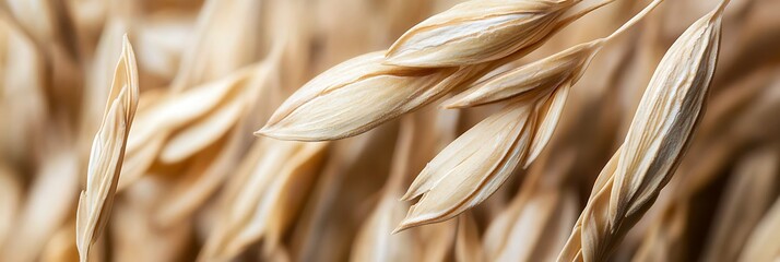 Close up of rolled oats texture, suitable for nutrition related content