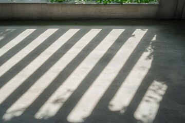 Fototapeta premium Striking Shadows on a Concrete Floor - Architectural Patterns