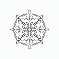 simple mandala art, Design for wallpaper Paint shirt and tile Sticker Design, vector