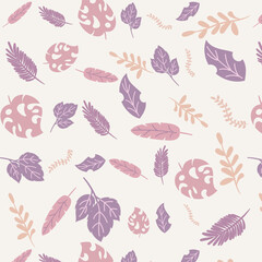 Pink & Purple Leaf Pattern
