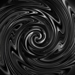 Abstract swirling patterns, black and white, fluid dynamics, organic curves, hypnotic lines, optical illusion, psychedelic art, high contrast, intricate details, flowing motion, wavy textures, monochr