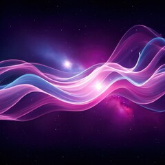 Abstract cosmic swirl, vibrant energy streams, pink and blue light trails, galactic background, starry space, dynamic motion, ethereal glow, celestial phenomenon, digital art, fantasy universe, spiral