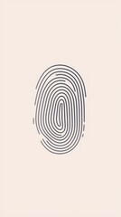 Intricate Fingerprint Design on Soft Beige Background for Creative Use