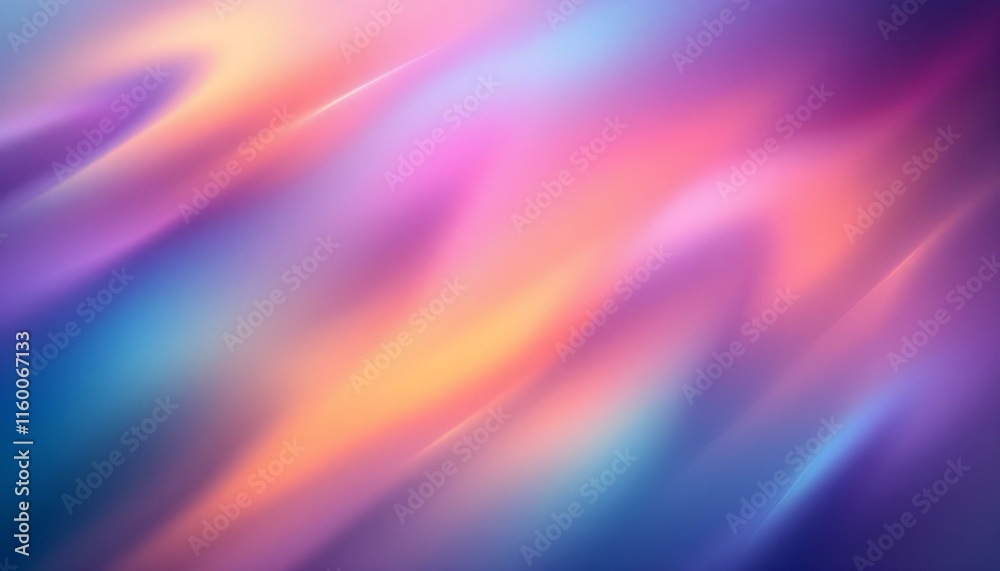 Poster Grainy abstract background featuring a vibrant gradient of colors, from purple to orange. Abstract grainy background featuring a glowing gradient shape. Grainy retro gradient featuring vibrant colors 