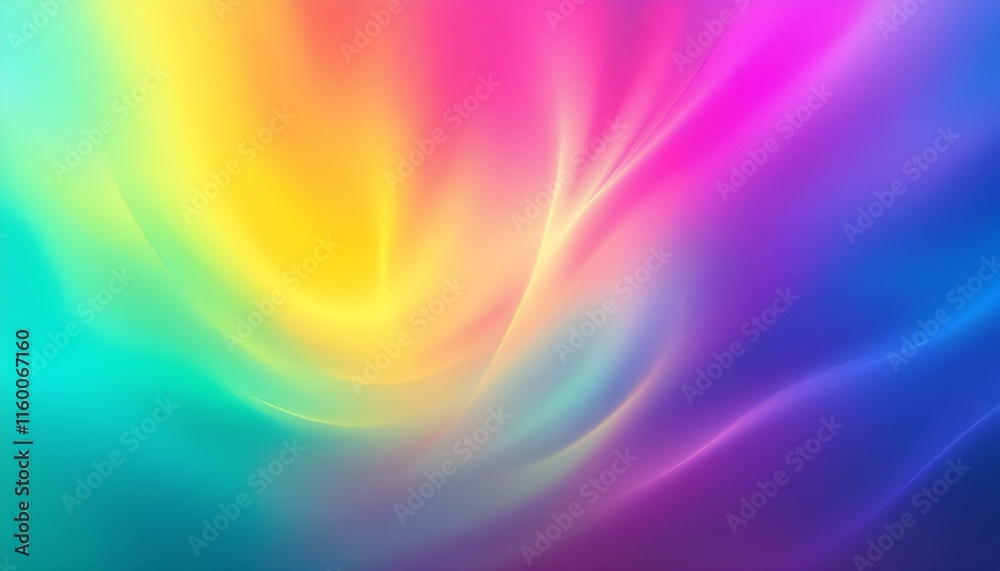 Poster Grainy abstract background featuring a vibrant gradient of colors, from purple to orange. Abstract grainy background featuring a glowing gradient shape. Grainy retro gradient featuring vibrant colors 
