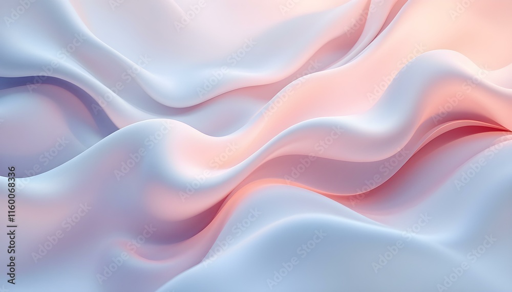 Poster modern abstract pastel iridescent holographic foil background. 3d render. holographic silk backgroun