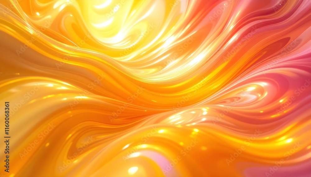 Fototapete Modern abstract pastel iridescent holographic foil background. 3d render. Holographic silk background. Abstract iridescent gradient background. Abstract fluid iridescent holographic metallic wave