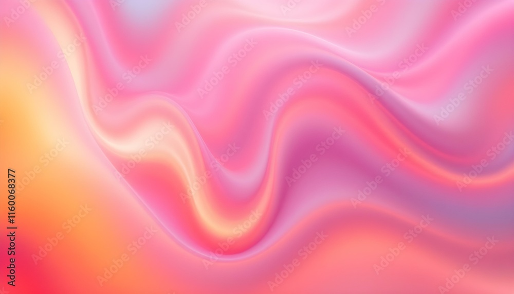 Poster modern abstract pastel iridescent holographic foil background. 3d render. holographic silk backgroun