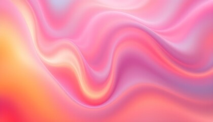 Obraz premium Modern abstract pastel iridescent holographic foil background. 3d render. Holographic silk background. Abstract iridescent gradient background. Abstract fluid iridescent holographic metallic wave