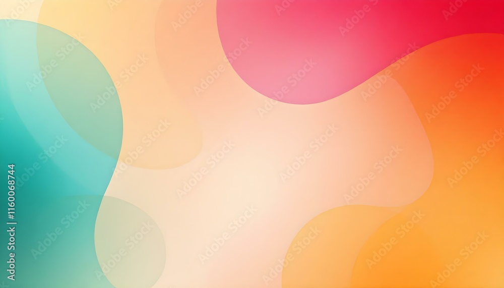Poster orange teal green pink abstract grainy gradient background noise texture effect background for summe