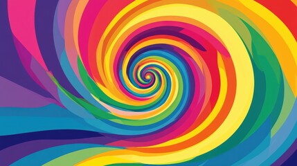 Fototapeta premium Vibrant Swirling Rainbow Background for Creative Projects