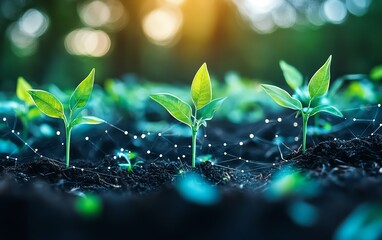 A powerful ESG visual highlighting sustainable industry, green energy solutions like wind and solar power, and the importance of environmental, social, and corporate governance