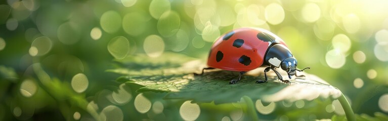 Fototapeta premium Tranquil Nature Harmony. Appreciating the beauty of insects in nature