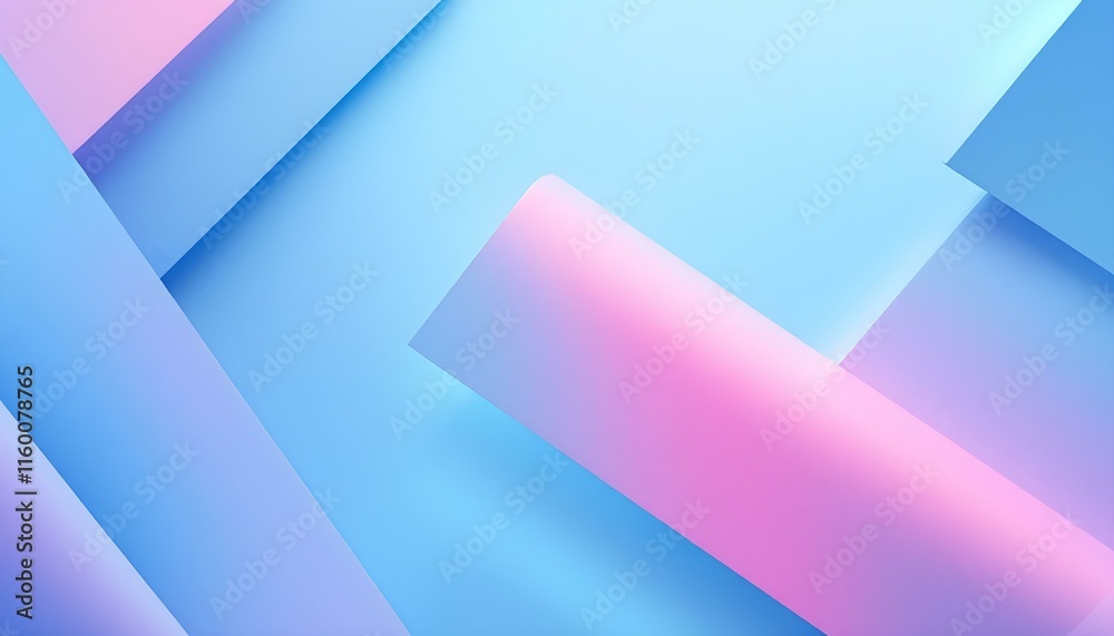 Poster Abstract background with light blue gradient geometric shapes, offering a modern and clean design for creative, and professional projects. Minimalist geometric design with smooth gradients