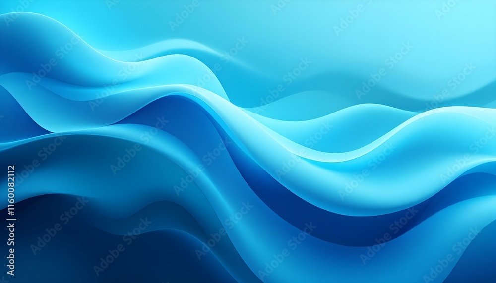 Poster abstract modern gradient neon soft light blue background with a geometric circle wave for business, 