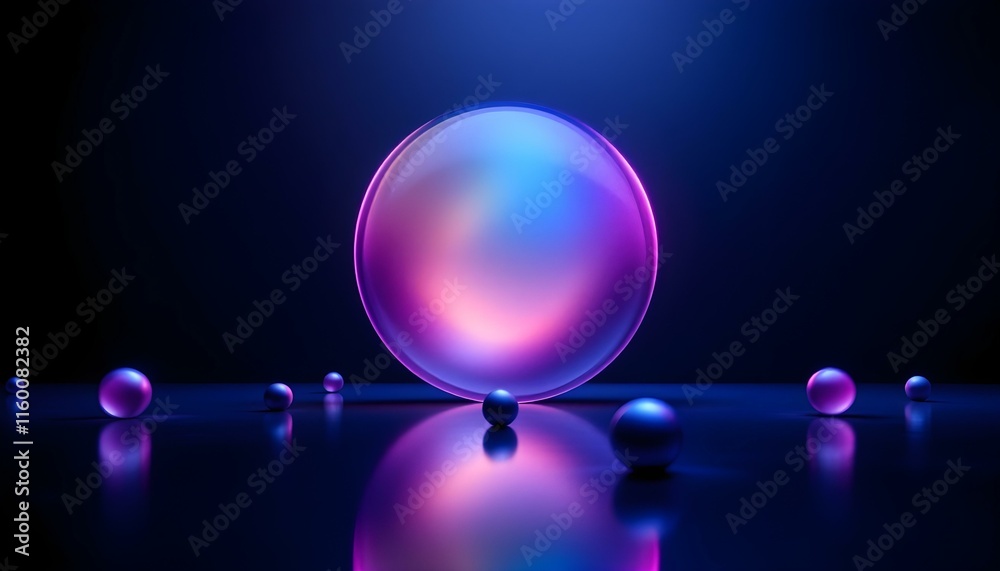 Aufkleber Abstract modern gradient soft light blue background with a geometric circle pattern for graphic business hitech technology digital design. Modern abstract geometric bubbles background