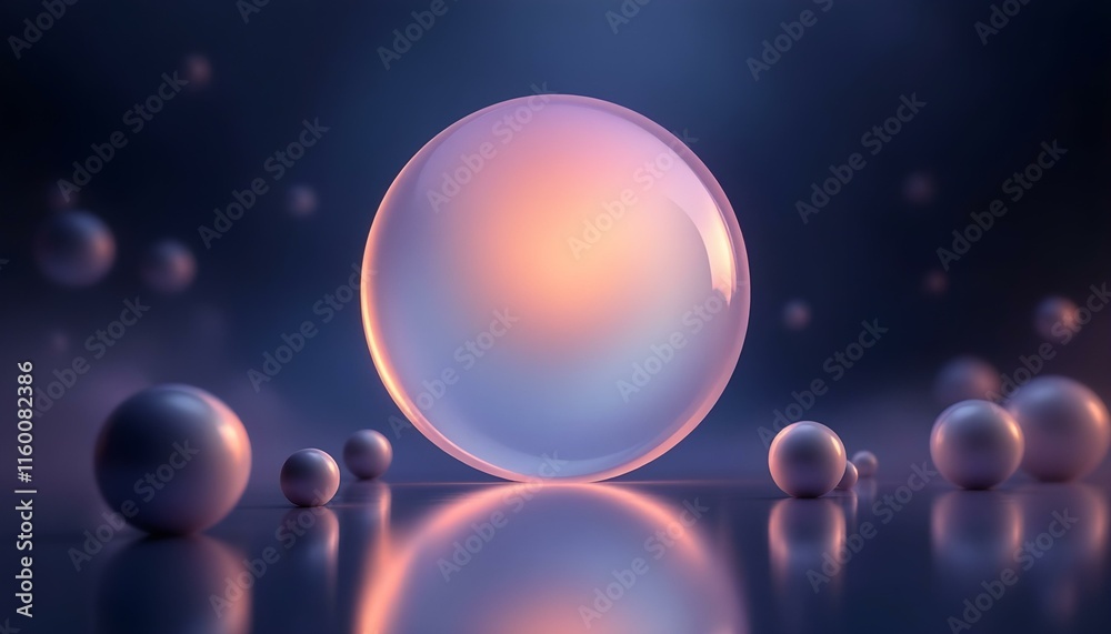 Poster Abstract modern gradient soft light blue background with a geometric circle pattern for graphic business hitech technology digital design. Modern abstract geometric bubbles background