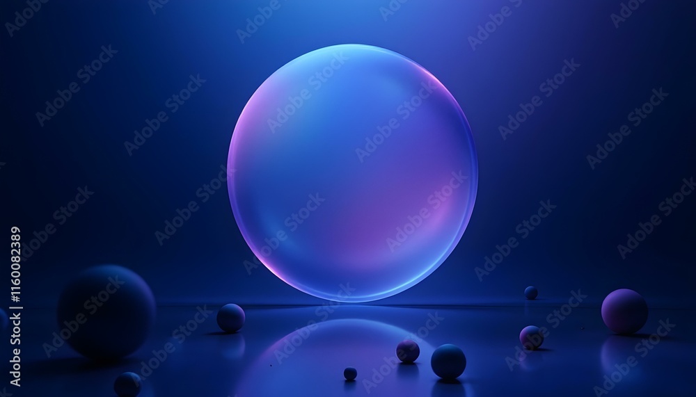 Aufkleber Abstract modern gradient soft light blue background with a geometric circle pattern for graphic business hitech technology digital design. Modern abstract geometric bubbles background