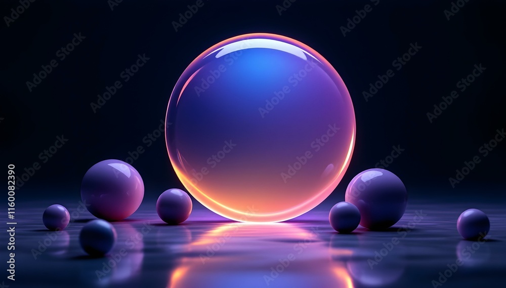 Aufkleber Abstract modern gradient soft light blue background with a geometric circle pattern for graphic business hitech technology digital design. Modern abstract geometric bubbles background