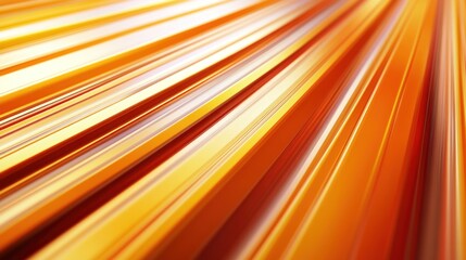 Abstract Orange and Yellow Lines Converging to a Point: Digital Art