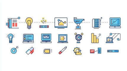 Programming banner web icon vector illustration concept with icon of computer, develop, source code, algorithm, data, technology and security