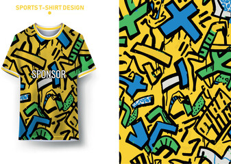 Sports jersey and background Design