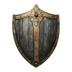 Ancient Greek Bronze Shield Isolated on transparent Background for Design