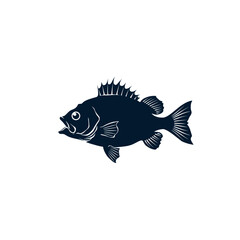 black silhouette of a fish