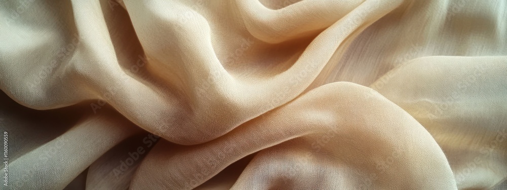 Poster soft, draped beige fabric with subtle texture and folds.