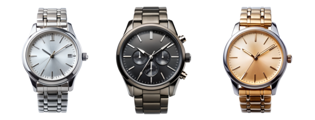 wristwatch isolated on transparent background 