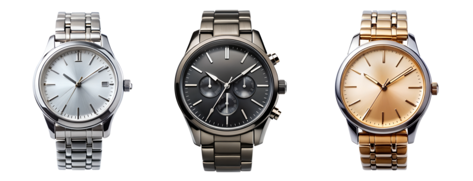 wristwatch isolated on transparent background 