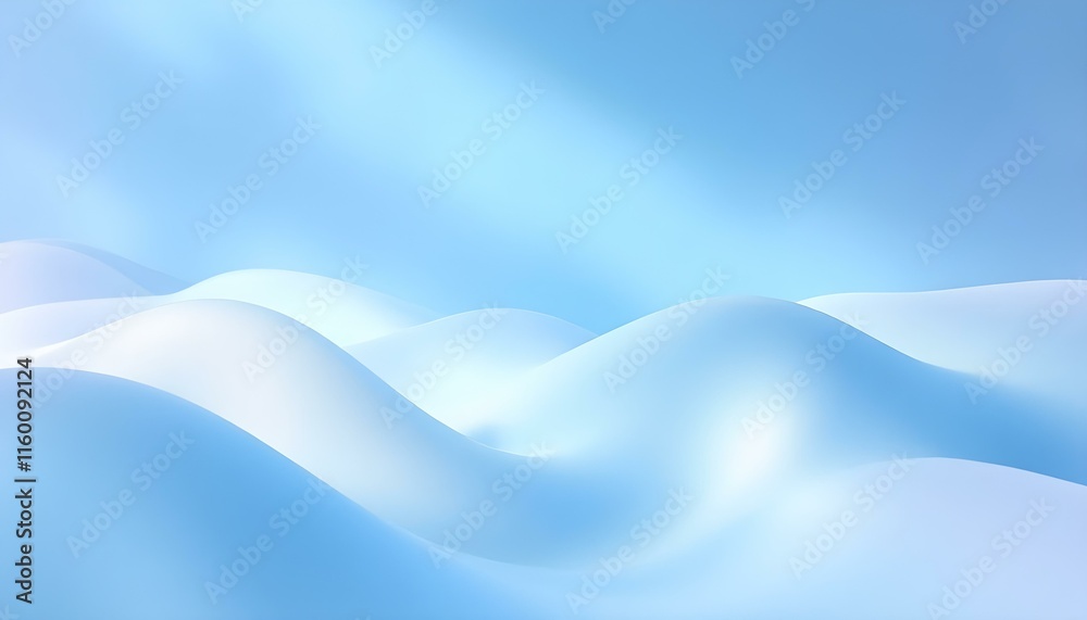 Aufkleber Abstract light blue blurred background horizontal panoramic web banner. Molecular abstract gradient background with white and light blue colors. Abstract geometric pattern luxury dark blue background