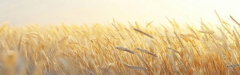 Fototapeta premium Embracing the Wheat Fields. Nature and Agriculture Harmony concept