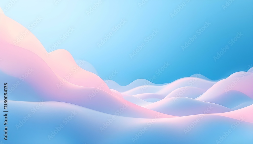 Aufkleber Blue white, color gradient rough abstract background shines bright light and glows template empty space. Serene blue white abstract background soft gradient impressionist minimalist light