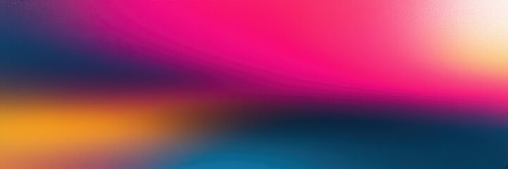 Abstract sunset, vibrant gradient, neon pink, electric blue, orange glow, horizon blur, minimalist landscape, digital art, smooth color transition, atmospheric, dreamy, surreal, wide panorama, etherea